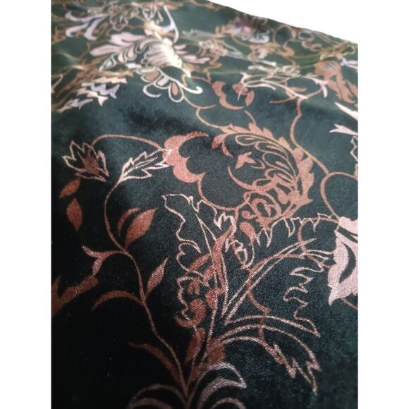 Womens Black Velvet Cardigan Tank Duet Top Laura Scott Floral Size L 14-16 - Picture 9 of 9